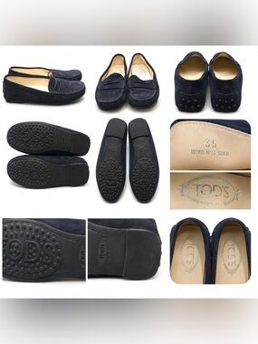 TOD'S Women's Navy Suede Driving Loafers